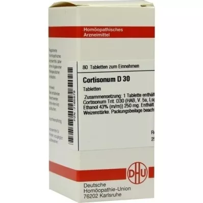 CORTISONUM D 30 Comprimidos, 80 Cápsulas