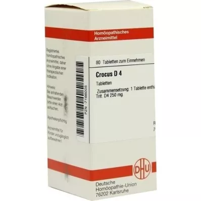 CROCUS D 4 Comprimidos, 80 Cápsulas
