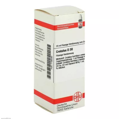 CROTALUS Diluição D 30, 20 ml CROTALUS Diluição D 30, 20 ml