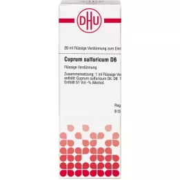 CUPRUM SULFURICUM Diluição D 6, 20 ml