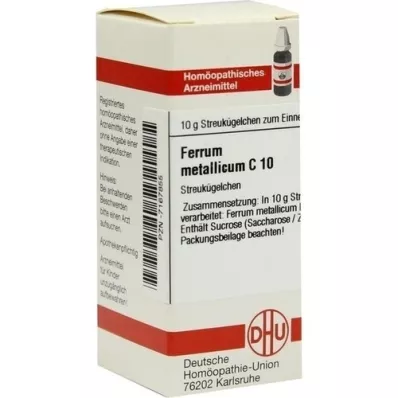 FERRUM METALLICUM C 10 glóbulos, 10 g