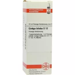 GINKGO BILOBA Diluição D 12, 20 ml