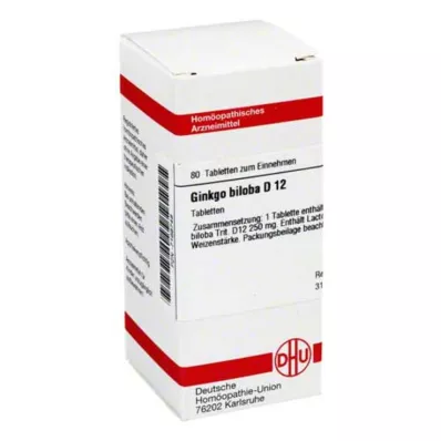 GINKGO BILOBA D 12 Comprimidos, 80 Cápsulas GINKGO BILOBA D 12 Comprimidos, 80 Cápsulas