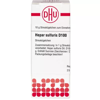 HEPAR SULFURIS D 100 glóbulos, 10 g