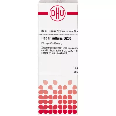 HEPAR SULFURIS Diluição D 200, 20 ml