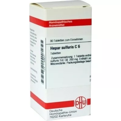 HEPAR SULFURIS C 6 Comprimidos, 80 Cápsulas