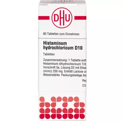 HISTAMINUM hydrochloricum D 10 comprimidos, 80 unid