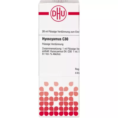 HYOSCYAMUS Diluição C 30, 20 ml