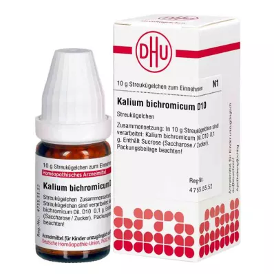 Glóbulos de potássio Bichromicum D10 (10 g)