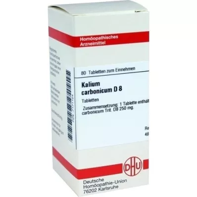 KALIUM CARBONICUM D 8 Comprimidos, 80 Cápsulas