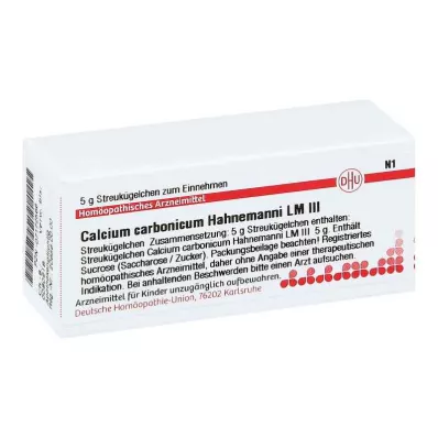 CALCIUM CARBONICUM Hahnemanni LM III Glóbulos, 5 g CALCIUM CARBONICUM Hahnemanni LM III Glóbulos, 5 g