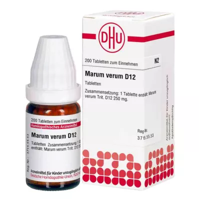 Comprimidos Marum Verum D12 (200 peças) Comprimidos Marum Verum D12 (200 peças)