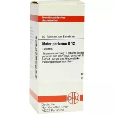 MATER PERLARUM D 12 Comprimidos, 80 Cápsulas