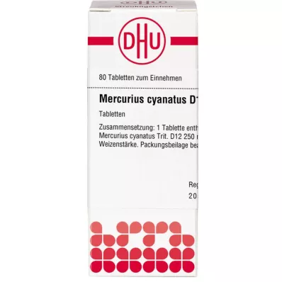 MERCURIUS CYANATUS D 12 Comprimidos, 80 Cápsulas