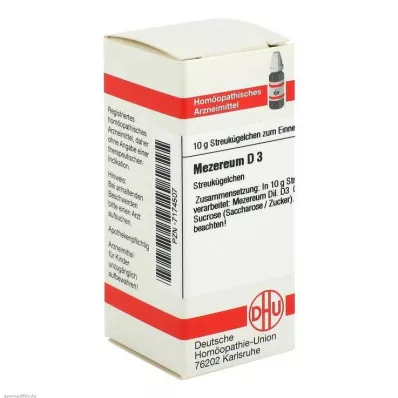 MEZEREUM D 3 glóbulos, 10 g
