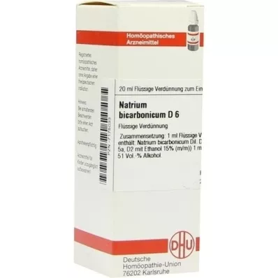 NATRIUM BICARBONICUM Diluição D 6, 20 ml