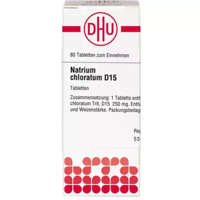 NATRIUM CHLORATUM D 15 Comprimidos, 80 Cápsulas