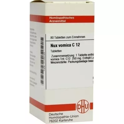 NUX VOMICA C 12 comprimidos, 80 unidades