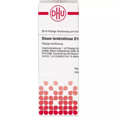 OLEUM TEREBINTHINAE Diluição D 10, 20 ml