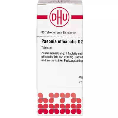 PAEONIA OFFICINALIS D 2 Comprimidos, 80 Cápsulas