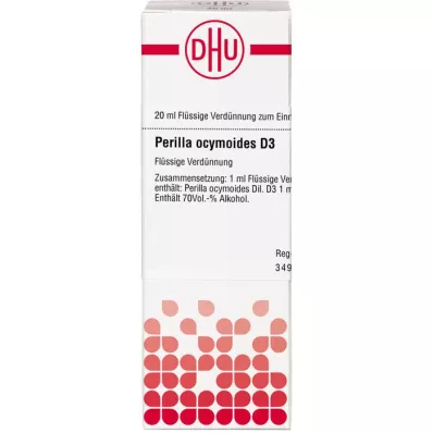 PERILLA OCYMOIDES Diluição D 3, 20 ml