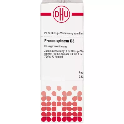 PRUNUS SPINOSA Diluição D 3, 20 ml