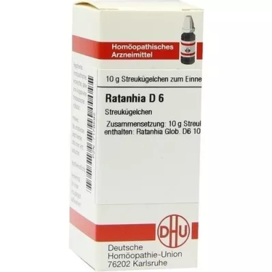 RATANHIA D 6 glóbulos, 10 g