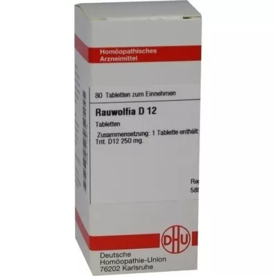 RAUWOLFIA D 12 Comprimidos, 80 Cápsulas
