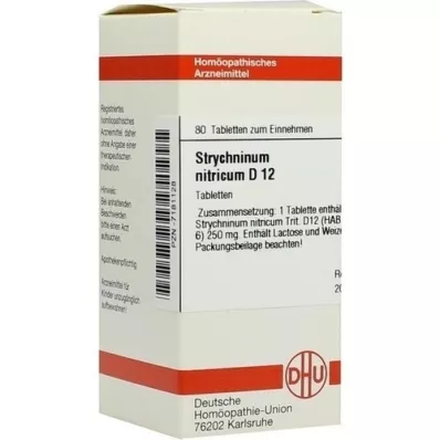 STRYCHNINUM NITRICUM D 12 Comprimidos, 80 Cápsulas