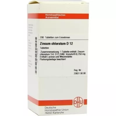 ZINCUM CHLORATUM D 12 Comprimidos, 200 Cápsulas