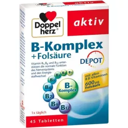 DOPPELHERZ B-Complex+Folic Acid Tablets, 45 Capsules