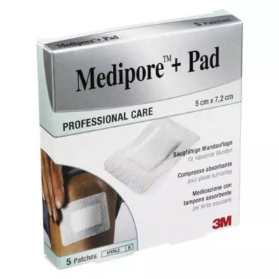 MEDIPORE+Pad 3M 5x7,2cm 3562NP Gesso, 5 unid MEDIPORE+Pad 3M 5x7,2cm 3562NP Gesso, 5 unid
