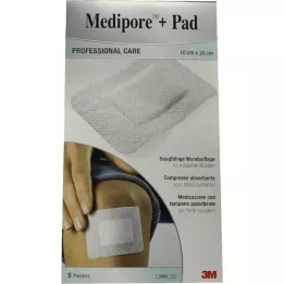 MEDIPORE+Pad 3M 10x20cm 3570NP gessos, 5 pcs