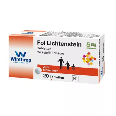 FOL Lichtenstein 5 mg comprimidos, 20 unid