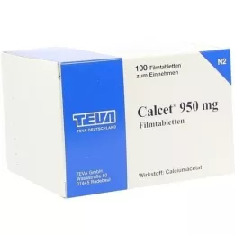 CALCET 950 mg comprimidos revestidos por película, 100 unid