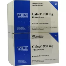 CALCET 950 mg comprimidos revestidos por película, 200 unidades
