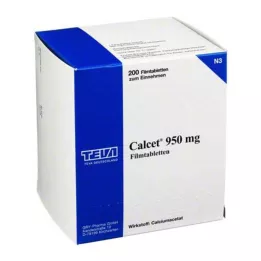 CALCET 950 mg comprimidos revestidos por película, 200 unidades
