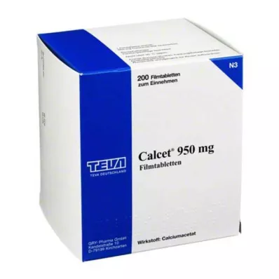 CALCET 950 mg comprimidos revestidos por película, 200 unidades CALCET 950 mg comprimidos revestidos por película, 200 unidades