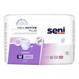 SENI Cuecas para incontinência Active Plus descartáveis M, 10 unidades