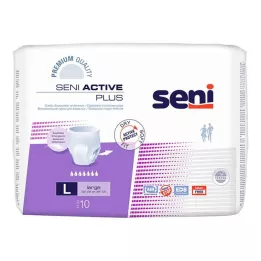 SENI Cuecas para incontinência Active Plus descartáveis L, 10 unidades