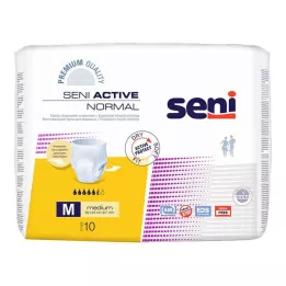 SENI Cuecas para incontinência Active Normal descartáveis M, 10 unidades