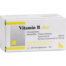 VITAMIN B DUO Comprimidos revestidos por película, 20 unidades