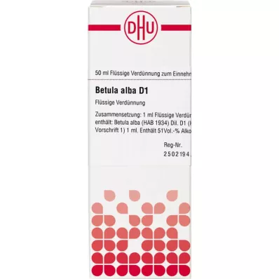 BETULA ALBA D 1 diluição, 50 ml