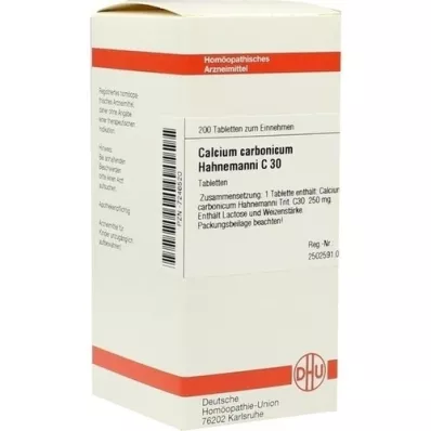 CALCIUM CARBONICUM Hahnemanni C 30 Comprimidos, 200 Cápsulas