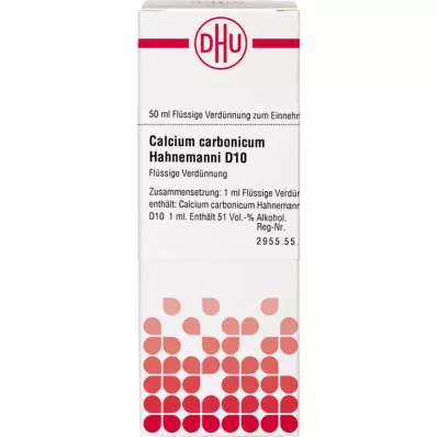 CALCIUM CARBONICUM Diluição de Hahnemanni D 10, 50 ml