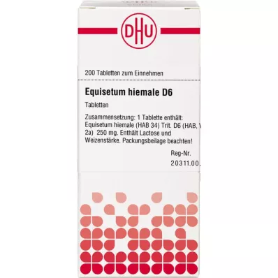 EQUISETUM HIEMALE D 6 Comprimidos, 200 Cápsulas