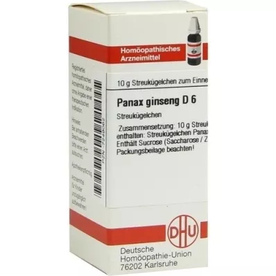 PANAX GINSENG D 6 glóbulos, 10 g