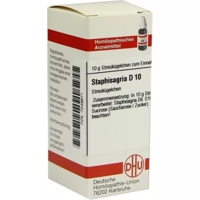 STAPHISAGRIA D 10 glóbulos, 10 g
