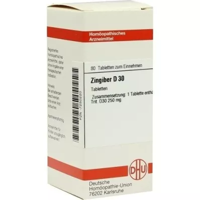 ZINGIBER D 30 Comprimidos, 80 Cápsulas