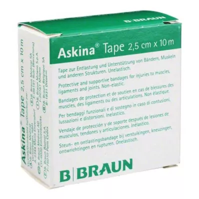 ASKINA Fita Pfl.unelast.2,5 cmx10 m branca, 1 unid ASKINA Fita Pfl.unelast.2,5 cmx10 m branca, 1 unid